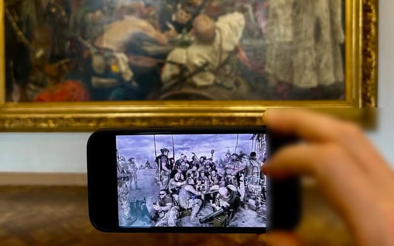 Осучаснена версія відомої картини про запорожців є в Херсонському художньому музеї